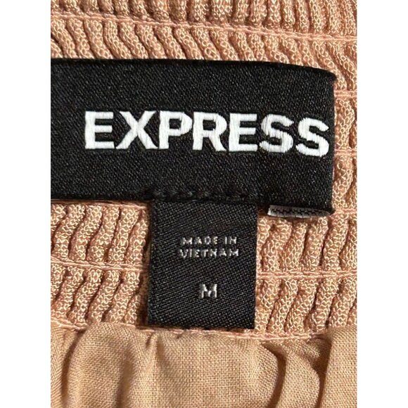 Express Womens Elastic Waist Ruffle Hem Skirt Peach‎ M - Picture 3 of 5